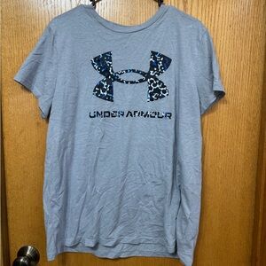Under Armour Gray Short Sleeve Tee with Black Logo
